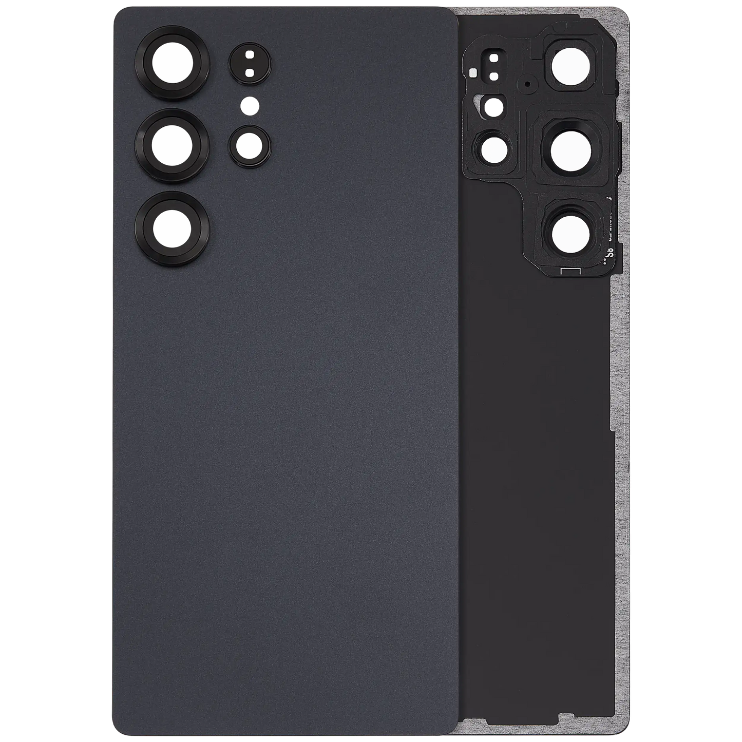 Back Cover Glass With Camera Lens For Samsung Galaxy S25 Ultra Aftermarket Titanium Black