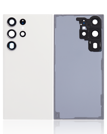 Back Cover Glass With Camera Lens For Samsung Galaxy S23 Ultra Aftermarket
