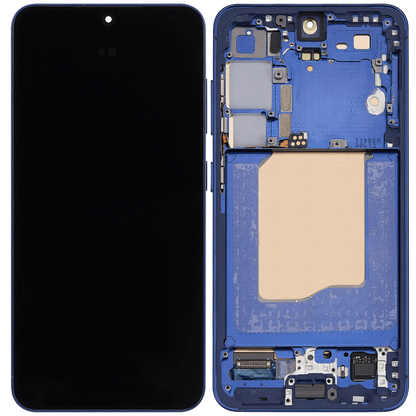 Display with frame (LCD/OLED/LCM/Screen) For Samsung Galaxy S25 Navy