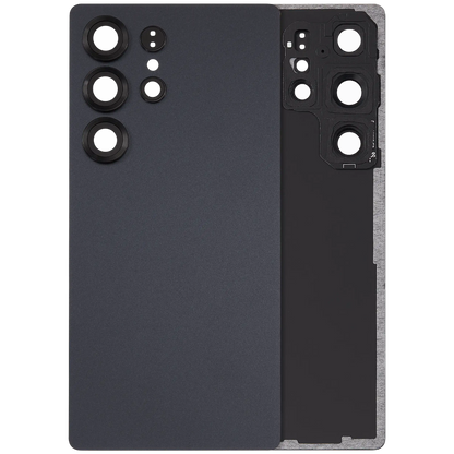 Back Cover Glass With Camera Lens For Samsung Galaxy S25 Ultra Aftermarket Titanium Black