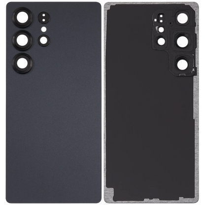 Back Cover Glass With Camera Lens For Samsung Galaxy S25 Ultra Aftermarket Titanium Black