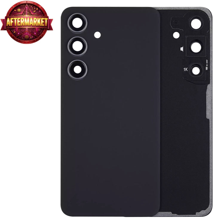 Back Cover Glass With Camera Lens For Samsung Galaxy S24 Aftermarket Onyx Black