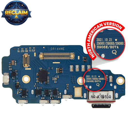 Data Connector(Charging Port) Samsung Galaxy S22 Ultra Used OEM Grade A Reclaim(A) Phantom Black