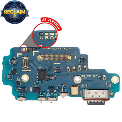 Data Connector(Charging Port) Samsung Galaxy S23 Ultra Used OEM Grade A Reclaim(A) Phantom Black