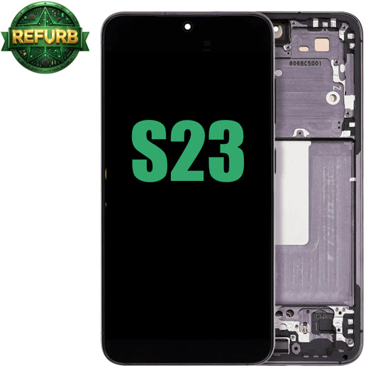 Display with frame (LCD/OLED/LCM/Screen) (US & International Version) For Samsung Galaxy S23