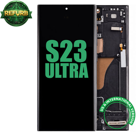 Display with frame (LCD/OLED/LCM/Screen) (US & International Version)（OLED 120HZ) For Samsung Galaxy S23 Ultra Aftermarket