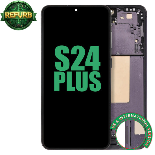 Display with frame (LCD/OLED/LCM/Screen) For Samsung Galaxy S24 Plus Onyx Black