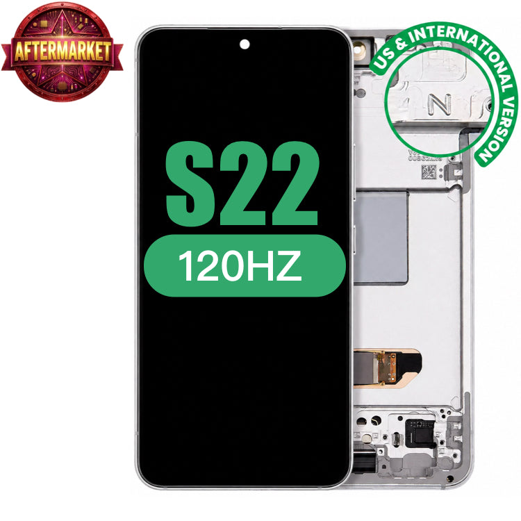 Display with frame (LCD/OLED/LCM/Screen) (US & International Version) For Samsung Galaxy S22