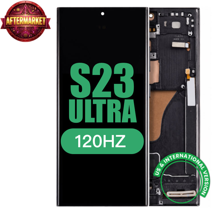 Display with frame (LCD/OLED/LCM/Screen) (US & International Version)（OLED 120HZ) For Samsung Galaxy S23 Ultra Aftermarket