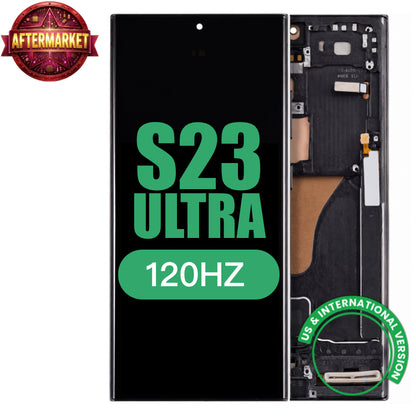 Display with frame (LCD/OLED/LCM/Screen) (US & International Version)（OLED 120HZ) For Samsung Galaxy S23 Ultra Aftermarket