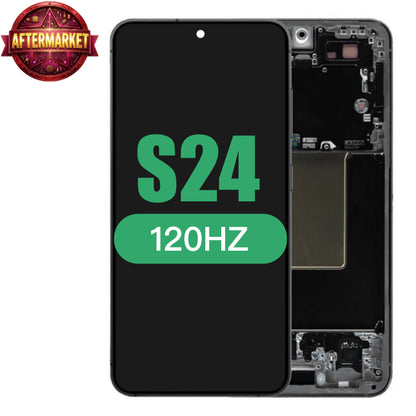 Display with frame (LCD/OLED/LCM/Screen) For Samsung Galaxy S24 Onyx Black