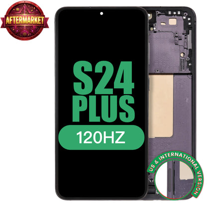 Display with frame (LCD/OLED/LCM/Screen) For Samsung Galaxy S24 Plus Onyx Black